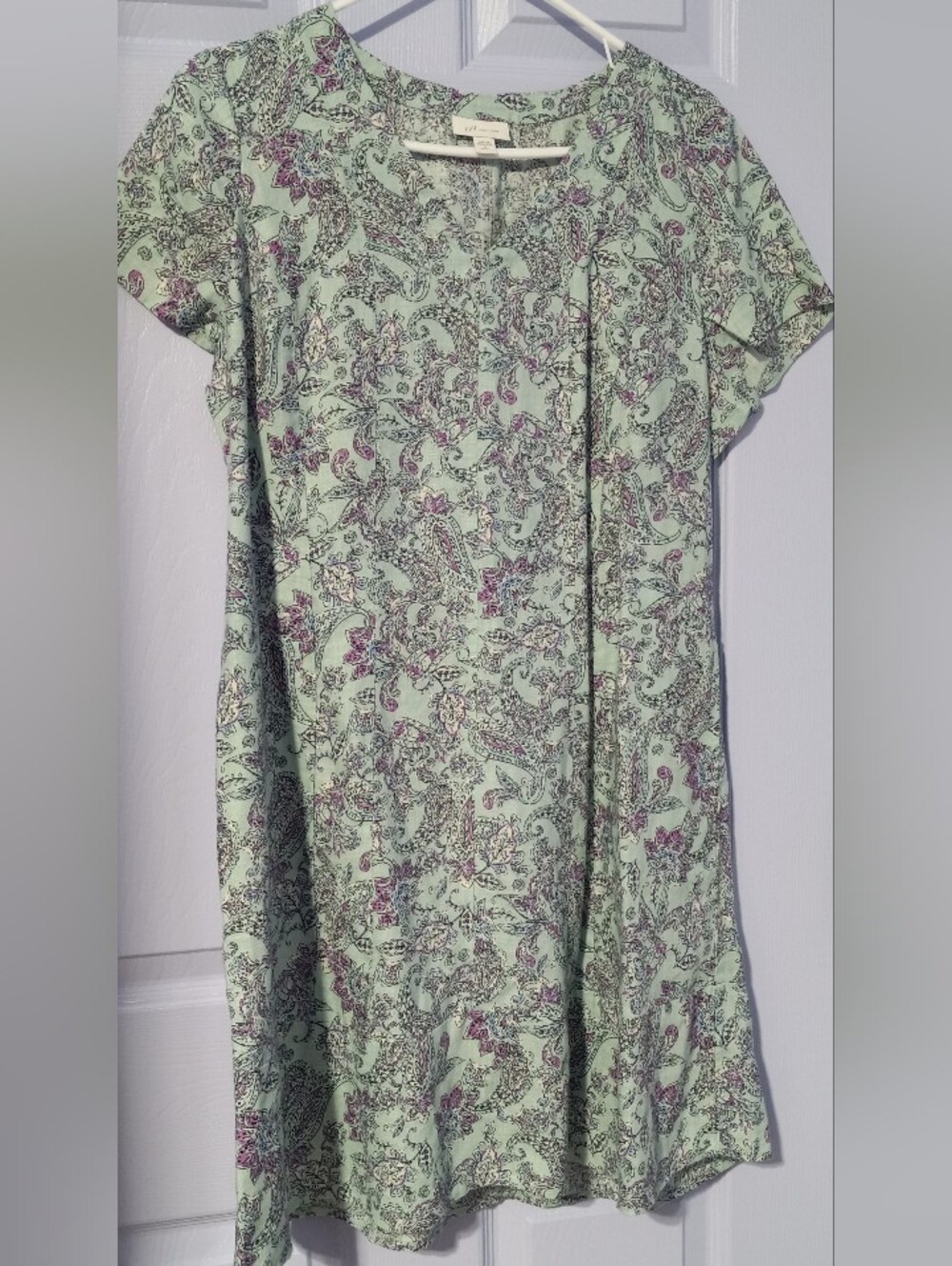 Jjill Linen Paisley Print Dress
